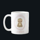 Mug Nom personnalisé Mignonne méditation de la fente d<br><div class="desc">Cette adorable tasse personnalisée présente un parfum paisible dans une pose de méditation, avec une couronne florale délicate et des tons doux et neutres. Entouré d'un cadre en cercle dessiné à la main, ce design charmant ajoute une touche de calme et de gentillesse à votre rituel du café ou du...</div>