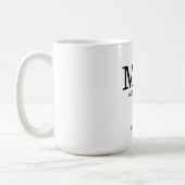 Mug Nom personnalisé minimaliste moderne "Mme Est" (Gauche)