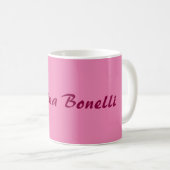 Mug Nom personnalisé Minimaliste rose moderne (Devant droit)