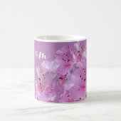 Mug Nom personnalisé Miriam floral violet rose boho (Centre)