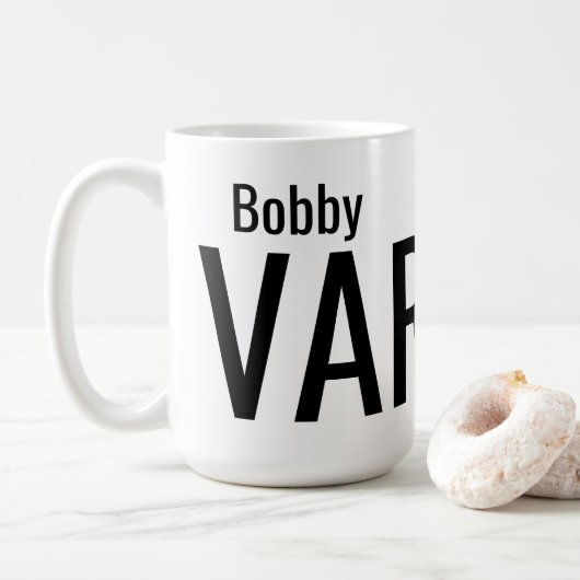 Mug Nom personnalisé moderne gras (Avec donut)