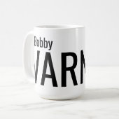 Mug Nom personnalisé moderne gras (Devant gauche)