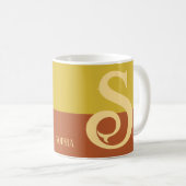 Mug Nom personnalisé moderne Lettre Thanksgiving coule (Devant droit)
