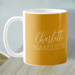 Mug Nom personnalisé Moderne Simple<br><div class="desc">Nom personnalisé Modern Simple mug by Ricaso - facile d'ajouter votre propre prénom et nom de famille à cette tasse de café classe. avec couplage typographique</div>
