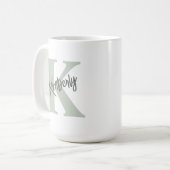 Mug Nom personnalisé monogrammé (Devant gauche)