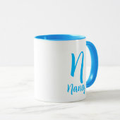 Mug Nom personnalisé Monogramme Élégante Typographie B (Devant droit)