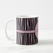 Mug Nom personnalisé Monogramme Zebra stripes motif (Gauche)