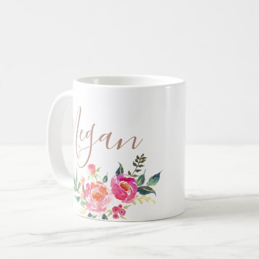 Mug nom personnalisé monogrammed (Devant gauche)