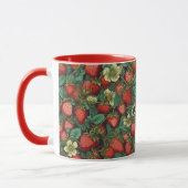 Mug Nom personnalisé Motif fraise (Gauche)