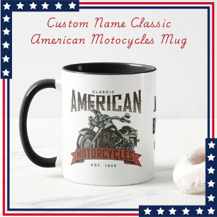 Mug Nom personnalisé Motocycles américains classiques