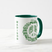 Mug Nom personnalisé Muqueuses Peace (Devant droit)