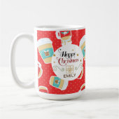 Mug Nom personnalisé Musiques cadeaux de Noël (Gauche)