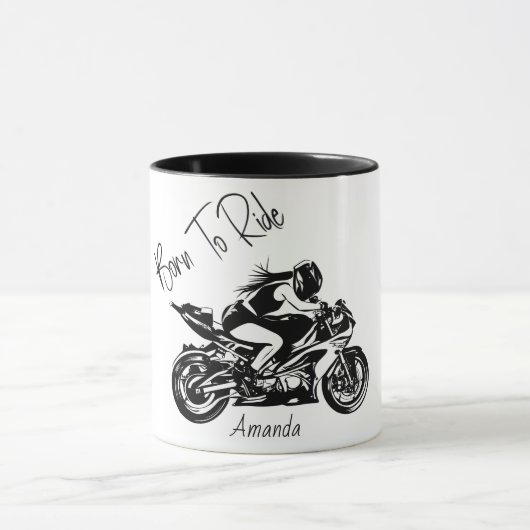 Mug Nom Personnalisé Né Pour Faire Le Tour (Centre)