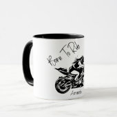 Mug Nom Personnalisé Né Pour Faire Le Tour (Devant gauche)