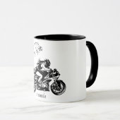 Mug Nom Personnalisé Né Pour Faire Le Tour (Devant droit)