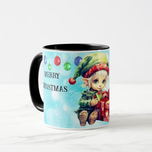 Mug Nom personnalisé Noël (Devant gauche)