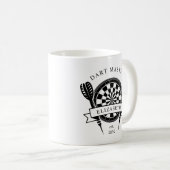Mug Nom personnalisé noir et blanc Dart (Devant droit)