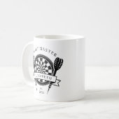 Mug Nom personnalisé noir et blanc Dart (Devant gauche)