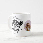 Mug Nom personnalisé noir et blanc Drapeaux photo Rein (Devant gauche)