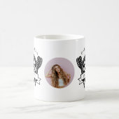 Mug Nom personnalisé noir et blanc Drapeaux photo Rein (Centre)