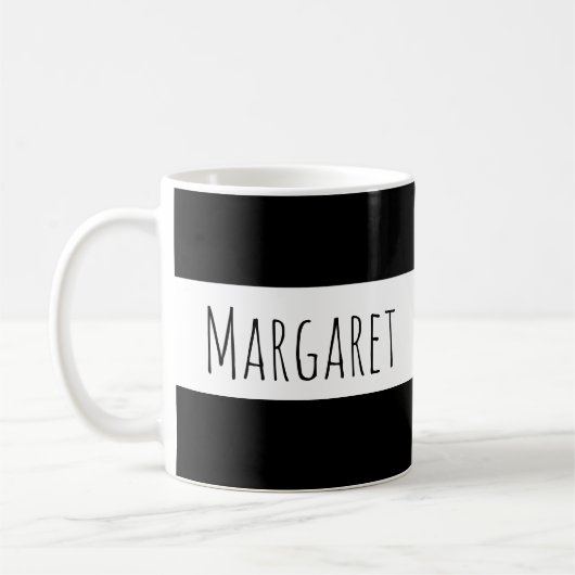 Mug Nom personnalisé noir personnalisé (Gauche)