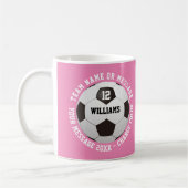 Mug Nom personnalisé Numéro de l'équipe Nom de l'équip (Gauche)