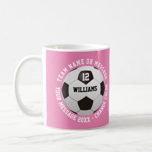 Mug Nom personnalisé Numéro de l'équipe Nom de l'équip (Gauche)
