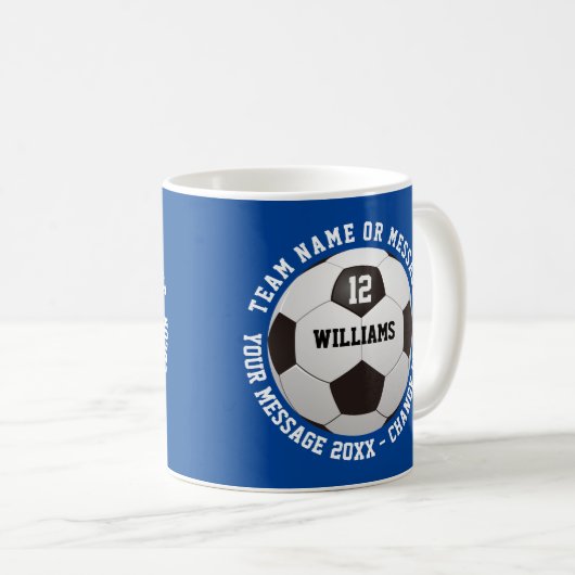 Mug Nom personnalisé Numéro de l'équipe Nom de l'équip (Devant droit)