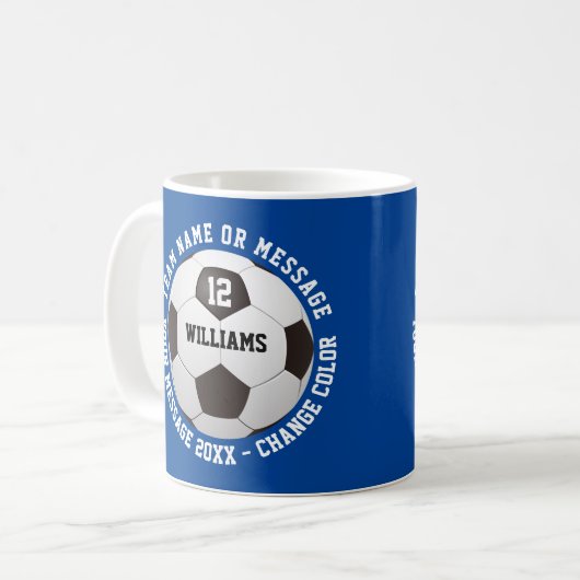 Mug Nom personnalisé Numéro de l'équipe Nom de l'équip (Devant gauche)