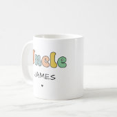 Mug Nom personnalisé Oncle Retro Cadeau | Oncle person (Devant gauche)