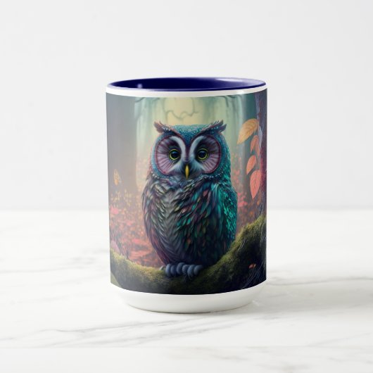 Mug Nom personnalisé Owl Forest (Centre)
