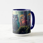 Mug Nom personnalisé Owl Forest (Devant droit)