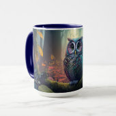 Mug Nom personnalisé Owl Forest (Devant gauche)