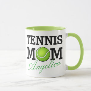Mug Nom personnalisé par maman de tennis
