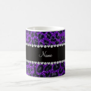 Mug Nom personnalisé parties scintillant violet indigo