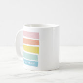 Mug Nom personnalisé Pastel Géométrique Simple Chic (Devant gauche)