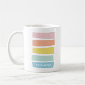 Mug Nom personnalisé Pastel Géométrique Simple Chic (Gauche)