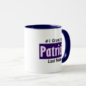 Mug Nom personnalisé "Patricia" en noir, rose, violet (Devant droit)