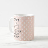 Mug Nom personnalisé Pawsively Awome Chat Maman (Devant gauche)