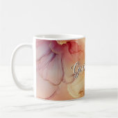 Mug Nom personnalisé Pêcher framboise Floral Alcool En (Gauche)