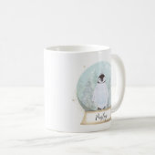 Mug Nom personnalisé Penguin Noël (Devant droit)
