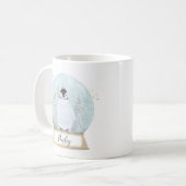 Mug Nom personnalisé Penguin Noël (Devant gauche)