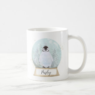 Mug Nom personnalisé Penguin Noël