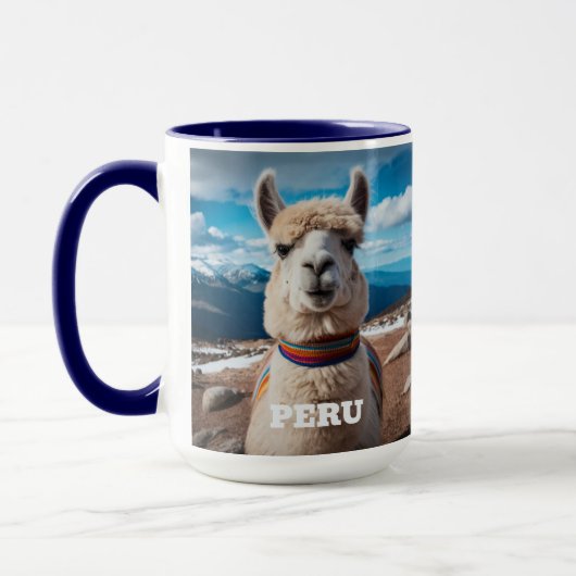 Mug Nom personnalisé Pérou Llama (Gauche)