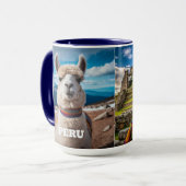 Mug Nom personnalisé Pérou Llama (Devant gauche)