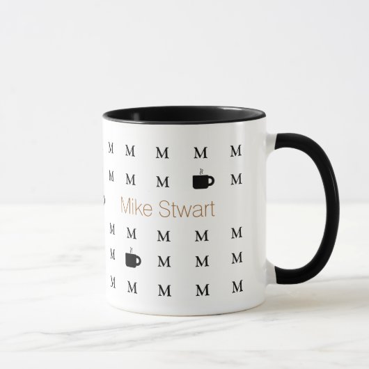 Mug nom personnalisé . personnalisé moderne (Droite)