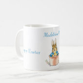 Mug Nom personnalisé Peter le lapin Joyeux café de Pâq (Devant gauche)