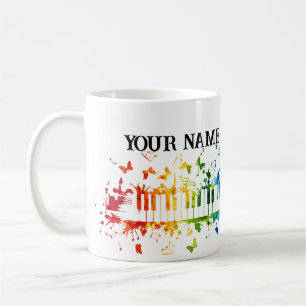 Mug Nom personnalisé petit pour pianiste