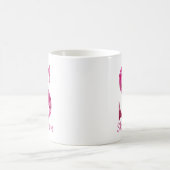 Mug Nom personnalisé Pink Floral Alphabet Lettre "S" M (Centre)