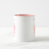Mug Nom personnalisé Pointe initiale Pointe Coeur rose (Centre)